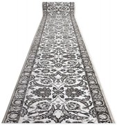 Behúň MATEO 8037/944 ramka, kvety - štrukturálny sivý / béžový