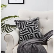 Eglo 420005 - Dekoračný vankúš CHEVERY 45x45 cm čierna/biela