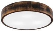 Stropné svietidlo OAK SMOKY 3xE27/15W/230V, pr. 47,5 cm, dub/tmavohnedá