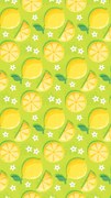 Rýchloschnúca plážová osuška LEMONS 100x180 cm zelená, 100% mikrovlákno