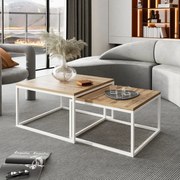 KONFERENČNÝ STOLÍK BELLA SLIM DUB WOTAN / BIELY