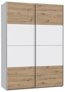 Šatníková skriňa KARO 150x210 cm biela/dub artisan
