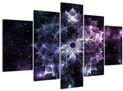 Obraz - Lotusová mandala vo vesmíre (150x105 cm)