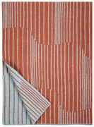 Vlnená deka Aurora 130x180, škoricovo-prírodne farbená modrá / Finnsheep