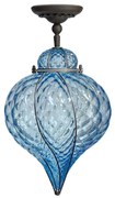 SIRU - Prisadený luster GOCCIA 1xE27/60W/230V pr. 25 cm modrá/hnedá benátske sklo