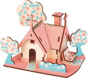 Woodcraft Drevené 3D puzzle Americká chata