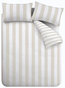 Biele/béžové obliečky na jednolôžko 135x200 cm Cove Stripe – Catherine Lansfield