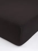 Jersey plachta s elastanom Deluxe 90 × 200 cm – tmavo hnedé