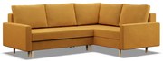 Rohová rozkladacia sedačka BLANK Elegant pravá, žltá