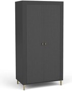 Skriňa Mossa M01 2D dub whisky/čierna matt