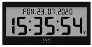 Extra veľké digitálne hodiny LAVVU Modig LCX0011 (37 cm) – rádiom riadené, české dni