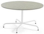 Stôl PLURAL, Ø 1300x720 mm, linoleum - šedá, biela