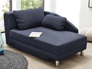 Pohovka s bočnou opierkou Roy, modrá tkanina, rozkladacia%