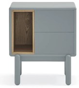 Modrý/sivý nočný stolík Corvo – Teulat
