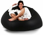Sedací vak guľa čierna EMI