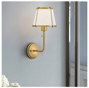 Hinkley HK-CLARKE1-DBR-OW - Nástenná lampa CLARKE 1xE27/40W/230V mosadz/biela