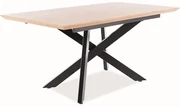Rozkladací jedálenský stôl 160-220 cm Carlos (dub + čierna) (pre 8 a viac osôb). Vlastná spoľahlivá doprava až k Vám domov. 1050005