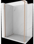 Mexen Kioto sprchová stena Walk-in 90 x 30 cm, transparentná, brúsená meď - 800-090-212-65-00-030