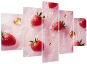 Obraz - Jahody v bublinách (150x105 cm)