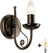 BRILAGI - LED Nástenné svietidlo STEFANO 1xE14/40W/230V čierna patiny