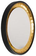 Eglo 425062 - Nástenné zrkadlo BONTANG Ø 90 cm čierna/zlatá