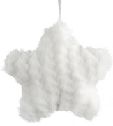 VIANOČNÁ DEKORÁCIA FLUFY SADA 12KS 9X9 CM BIELA