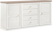 XXXLutz ŠIROKÁ KOMODA, sivá, biela, 180/89/43 cm Hom`in - Komody - 000003000110