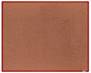 Korková nástenka boardOK v hliníkovom ráme, 1500 x 1200 mm, červený rám