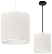 Závesné svietidlo Juta, 1x biele jutové tienidlo, (fi 15cm), b