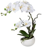 Umelá Orchidea v kvetináči biela, 42 cm 115812-40