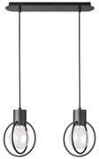 Luster na lanku AURA 2xE27/60W/230V čierna