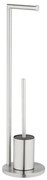 WENKO 25676100 - Súprava WC FERLA 18x69,5 cm, nerezová oceľ/saténový povrch