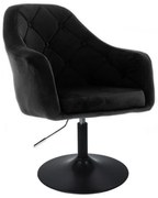 LuxuryForm DESIGN Kreslo ANDORA VELUR na čiernom tanieri - čierne