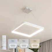 Brilagi - LED stmievateľný luster na lanku FALCON SLIM LED/50W/230V 50x50 cm biela + diaľkové ovládanie