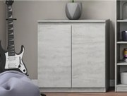 Skrinka 2-dverová Carlos, šedý beton, 75 cm%