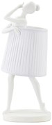 Biela stolová lampa s textilným tienidlom (výška 62,5 cm) Ballet – Mauro Ferretti
