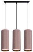 Luster na lanku AVALO 3xE27/60W/230V ružová/medená