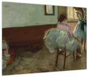 Sklenený obraz - Edgar Degas, The Dance Lesson, reprodukcia (70x50 cm)