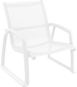 PACIFIC LOUNGE záhradné kreslo s podrúčkami white