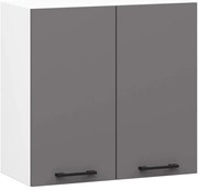 Horná kuchynská skrinka OLIWIA W60 H580 biela / grafitová / sivá