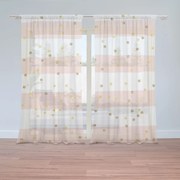 Sablio Záclony Pruhy a zlaté bodky: 2ks 150x250cm