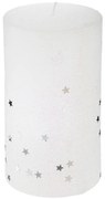 Svieca trblietky biela L12x7cm 129848bl