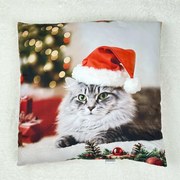 Vianočný vankúš antialergický Mačka 45x45cm TiaHome