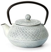 Biela liatinová čajová kanvica s filtrom