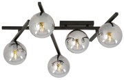 Stropné svietidlo SMART 5xE14/10W/230V čierna/šedá