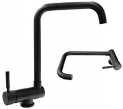 Gamma Window, sklopiteľná vysoká drezová batéria h-340, čierna matná, GMA-BWW-BK