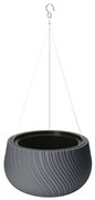 Kvetináč závesný  okrúhly  Mika 32 antracit