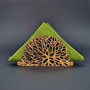 AMADEA Drevený stojanček na obrúsky s motívom vetvičiek, masívne drevo, 12,5x6,5x3,5 cm