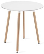 Biely okrúhly jedálenský stôl KAMI 60x60 cm