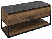 Sapho Sapho, SKARA umývadlová skrinka 100x50x45cm, čierna mat/dub collingwood, CG009-1919